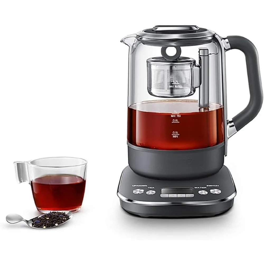 Electric Kettle with Auto Lift Tea Infuser and Temperature Control, 1.7L Electric Kettle