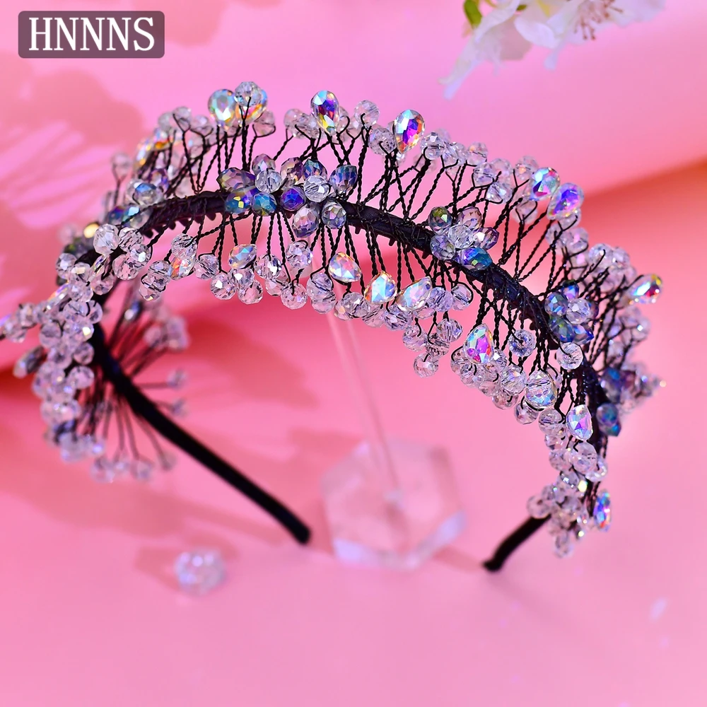 

HNNNS Trendy Crystal Headband Luxury Crystal Hair Hoop Daily Hair Accessories for Women Korean Popular Hair Accessories A88