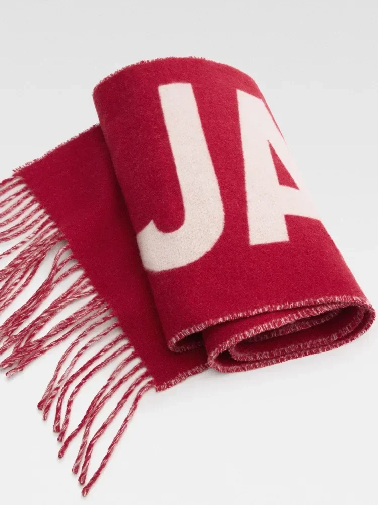 Écharpe pour femmes marque de luxe hiver épais chaud cou foulards monogramme haute qualité dames mode cachemire châle 2025