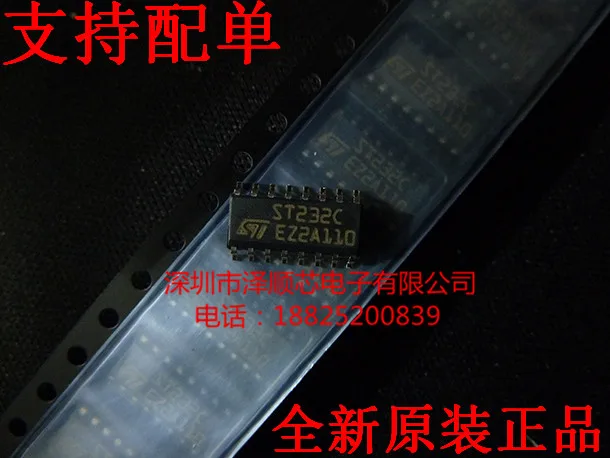 

30 шт. Оригинальный Новый ST232CDR ST232C ST232 SOP16 ИНТЕРФЕЙС IC