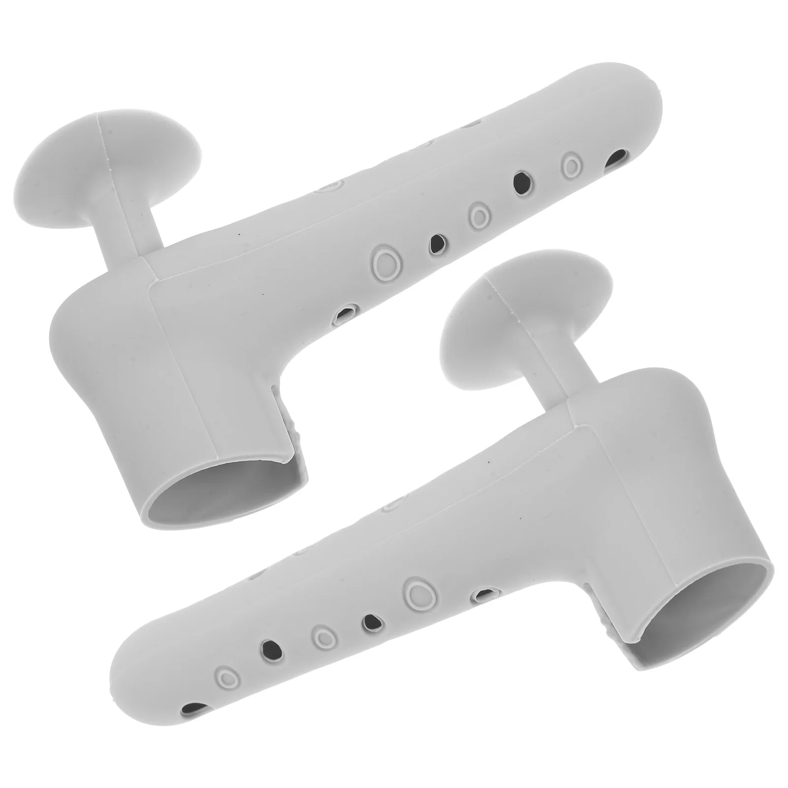 2 Pcs Adjustment Doorknob Gloves Handle Protective Cover Wall Protector Round Silicone Sleeve Grey Shape Door-Knob Baby
