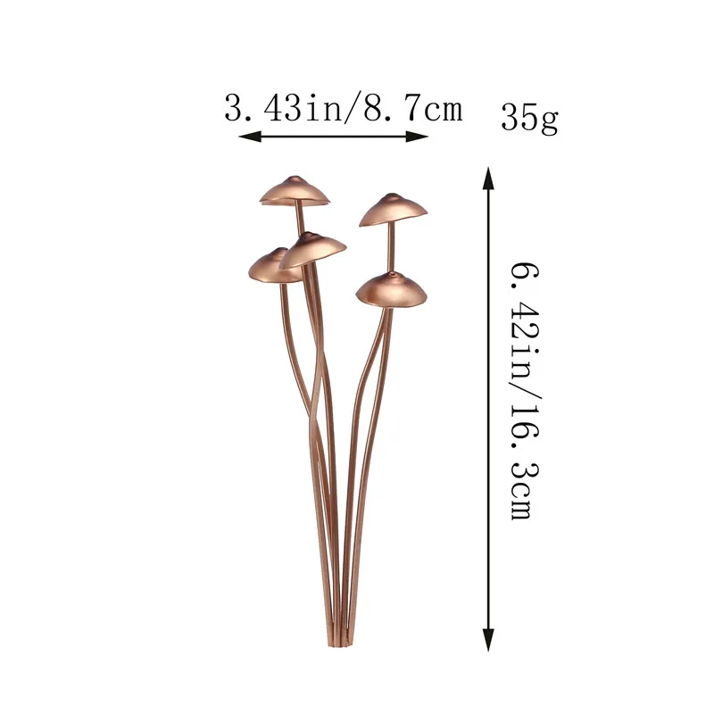 Grzybowa metalowa doniczka Dekoracja Ziemi Metalowa doniczka do dekoracji Symulacja ogrodu Ozdoba w kształcie grzybka