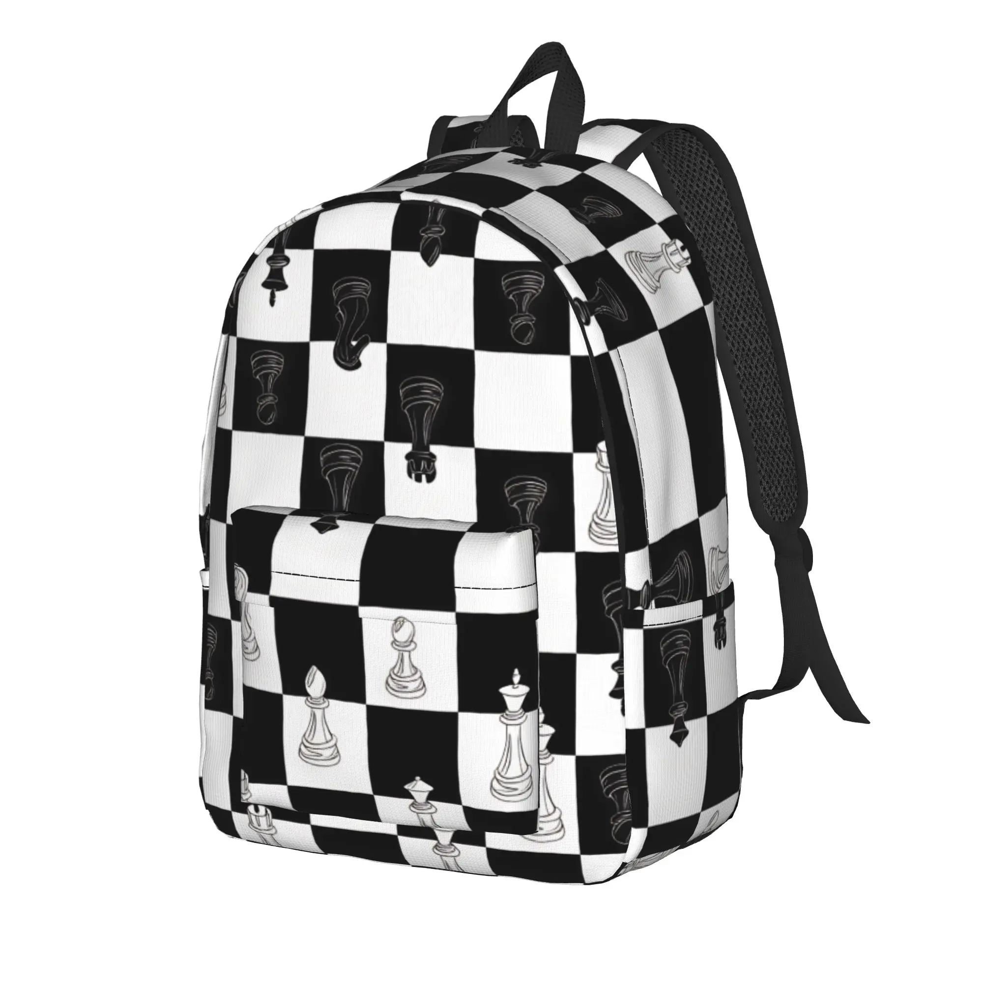 Chess Lover  (3) Backpack Unisex  Durable Backpacks Polyester Stylish School Bags Sport Colorful Rucksack