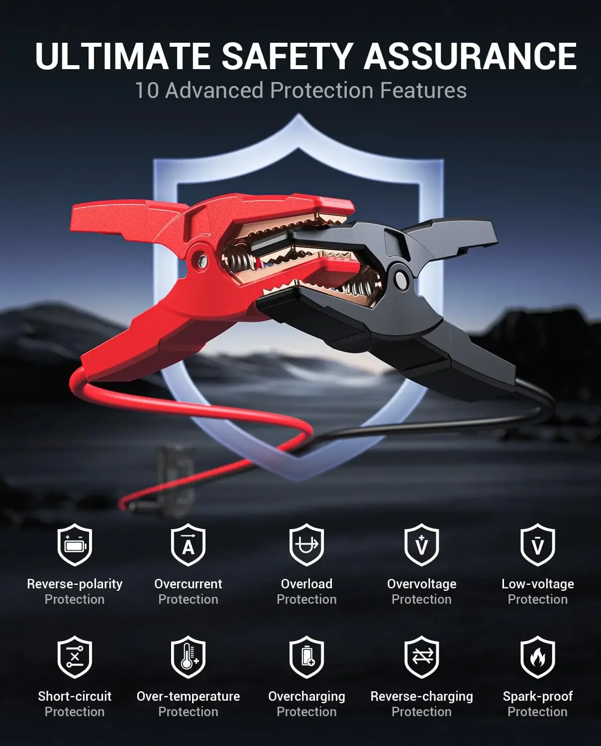 6000A سيارة الانتقال كاتب 12 فولت مع USB مزدوج، مخرج تيار مستمر وإضاءة LED