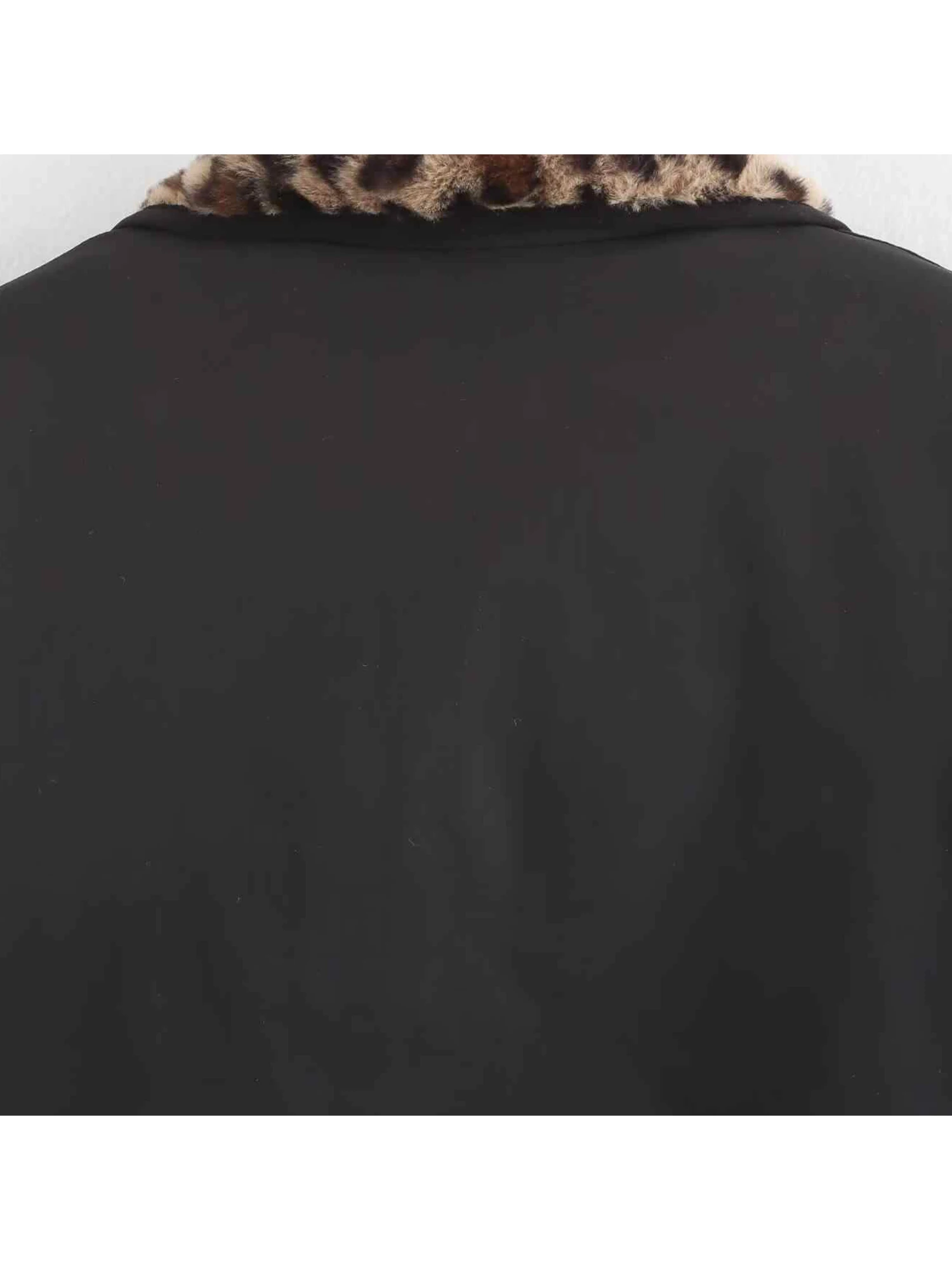 Cappotto da donna in pelliccia leopardata oversize gotico nero da donna Cappotto vintage Harajuku anni 2000 Emo estetica giacca autunnale a maniche lunghe