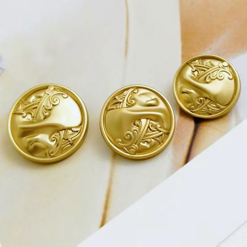10 Stück 18/23mm Retro Luxus Runde Metallknöpfe für Kleidung Nähzubehör DIY Handwerk Nähbedarf Knöpfe Großhandel Knopf – Detail 6