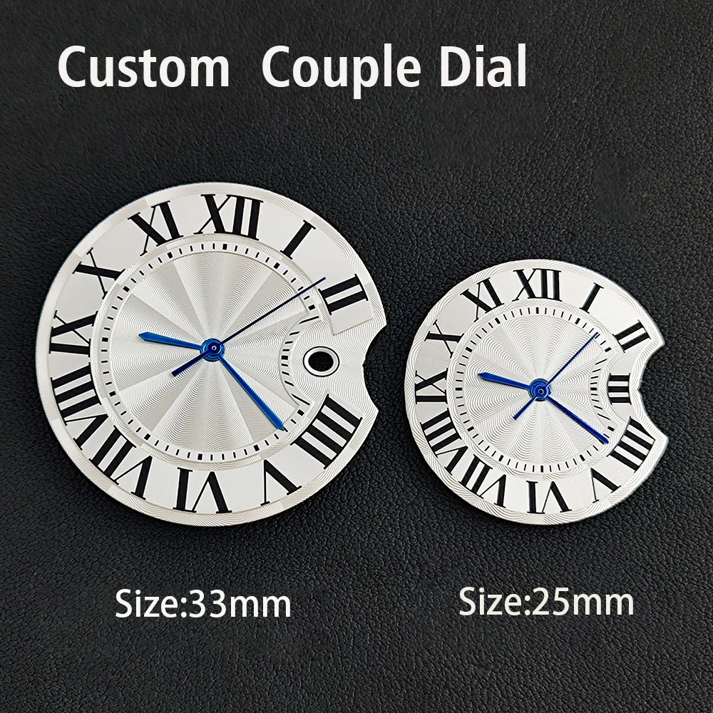 قرص ميوتا 8215 ومينا NH05 روماني بدون قرص ضوء ليلي بالون أزرق للزوجين إكسسوارات ساعات الزوجين للرجال والنساء