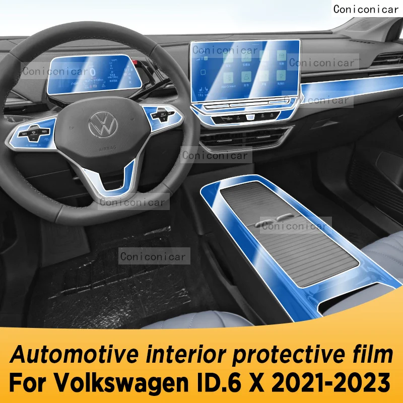 

For Volkswagen ID.6 X 2021-2023 Gearbox Panel Navigation Automotive Interior Screen TPU Protective Film Anti-Scratch Accessories