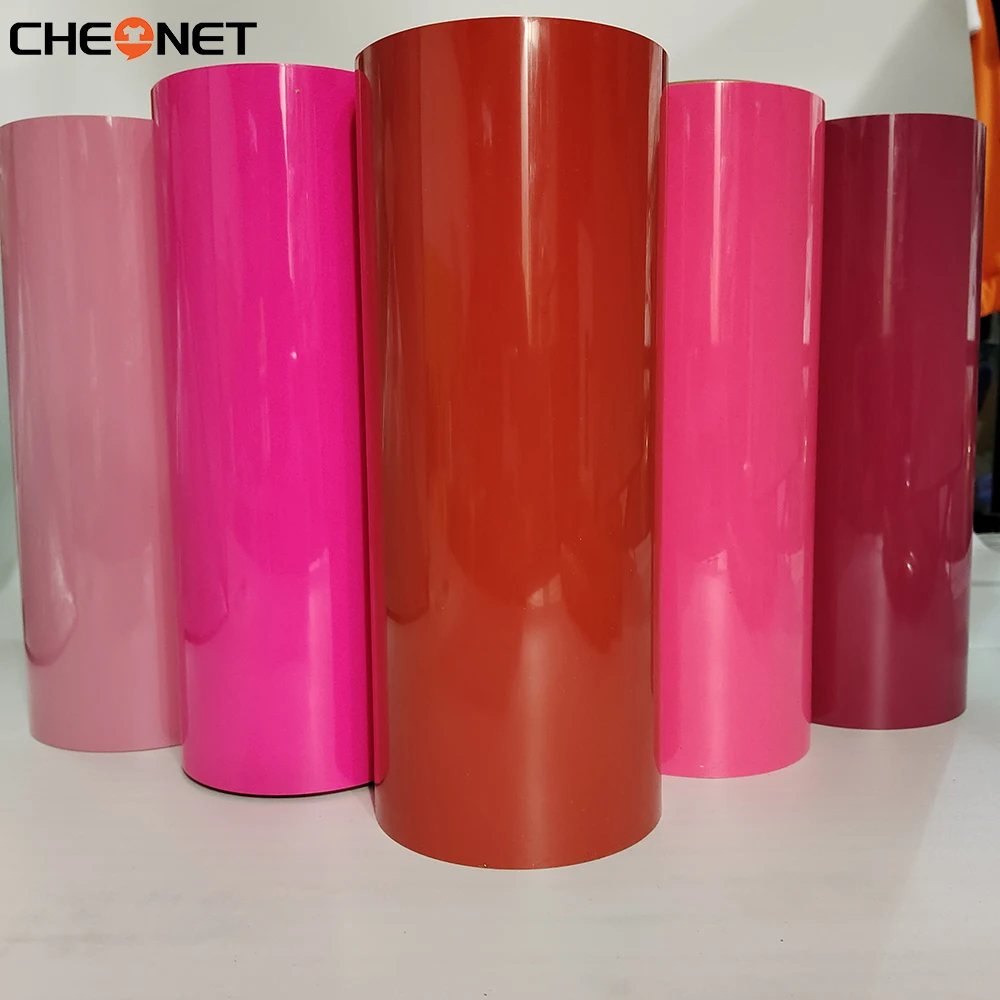 CHEONET HTV ---12"x40"/30.5cmx100cm ECO PU Heat Transfer Vinyl With Sticky Back T-shirt Iron On HTV Film Pattern Press DIY Craft