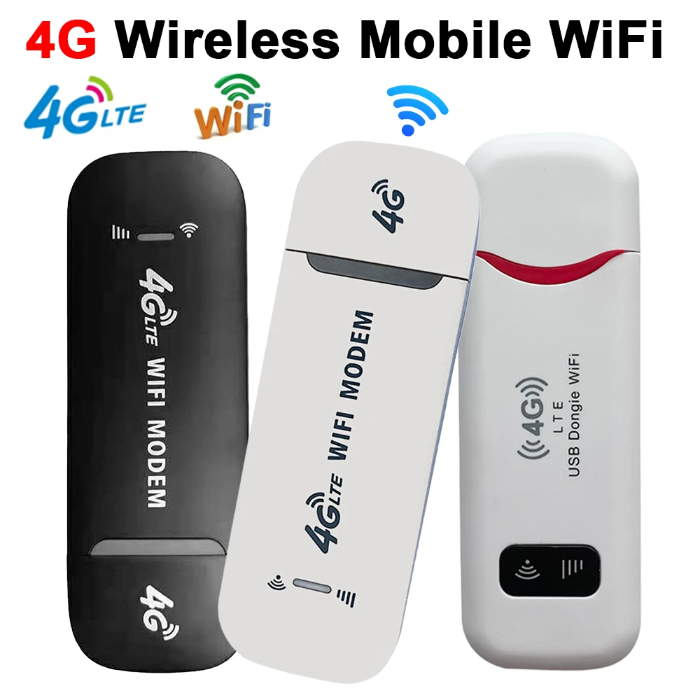 

Upgraded 4G LTE Wireless USB Dongle Mobile WiFi Router 150Mbps Portable Pocket MiFi Modem with Sim Card Slot 4G Wifi Hotspot