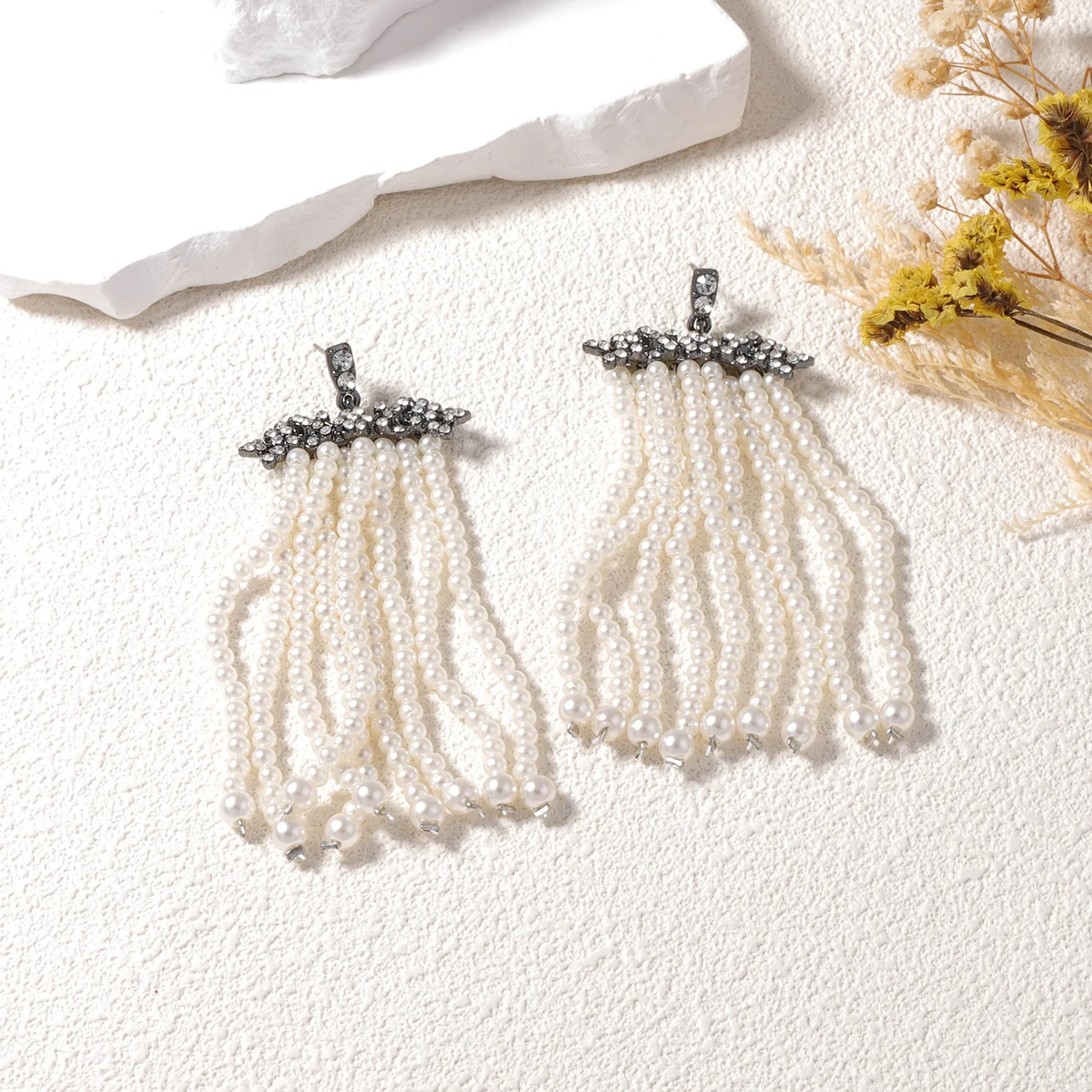 ZAA Trendy Women Jewelry Long Pearl Beaded Tassel Earrings High Quality Charm Party Holiday Accessories Birthday Gifts