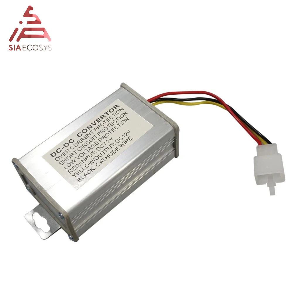 US Warehouse 72V To 12V 10A DC-DC Voltage Converter For E-Bike Or Electric Scooter Or Electrical Car From SIAECOSYS