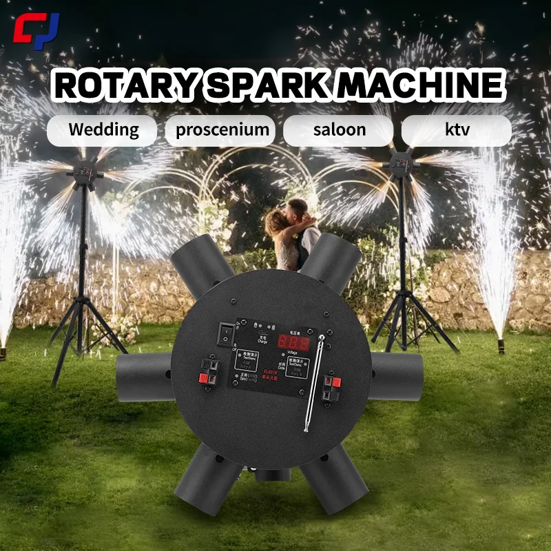 

Stage Effect Windmill Fireworks Machine 6 Export Cold Spark Machine Rotary Spark Machine For DJ Disco Wedding Effect Fireworks