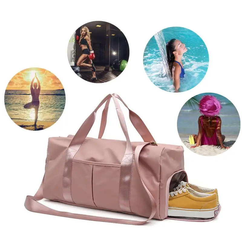 Waterproo-bolsas deportivas para hombre y mujer, bolso de viaje para entrenamiento, esterilla de Yoga, con compartimento para zapatos