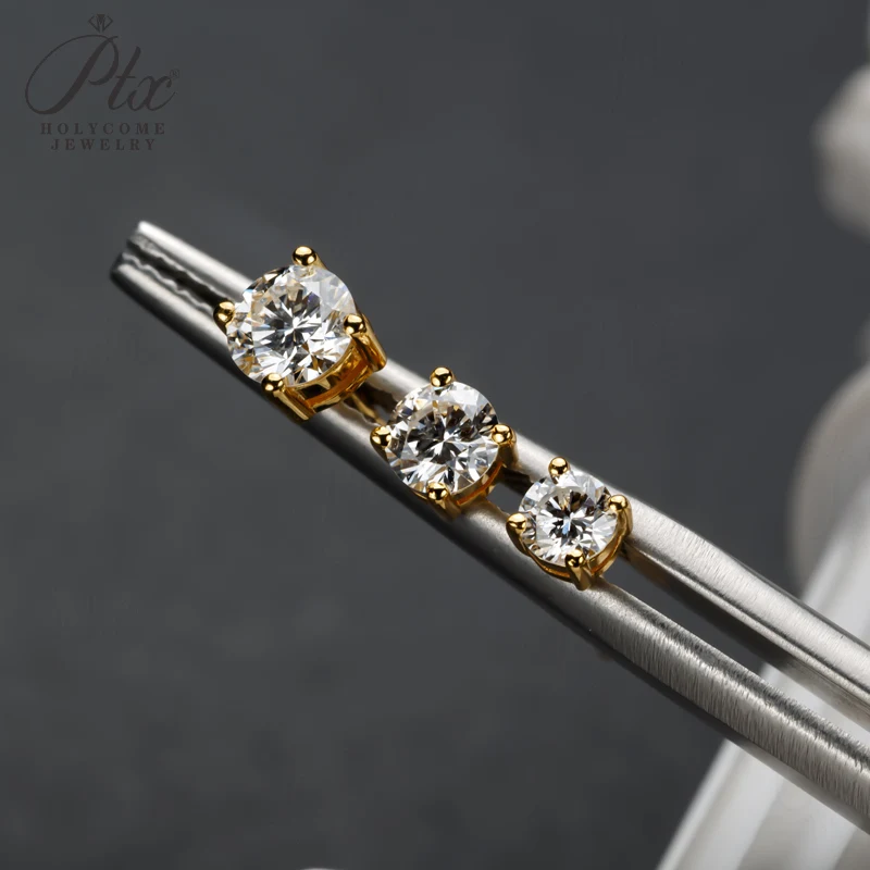 Laborgezüchtete Diamant-Ohrstecker 3mm Runde Form 925 Sterling Silber Vierkant-Fassung Edles Geschenk Großhandel Holycome Schmuck – Detail 25