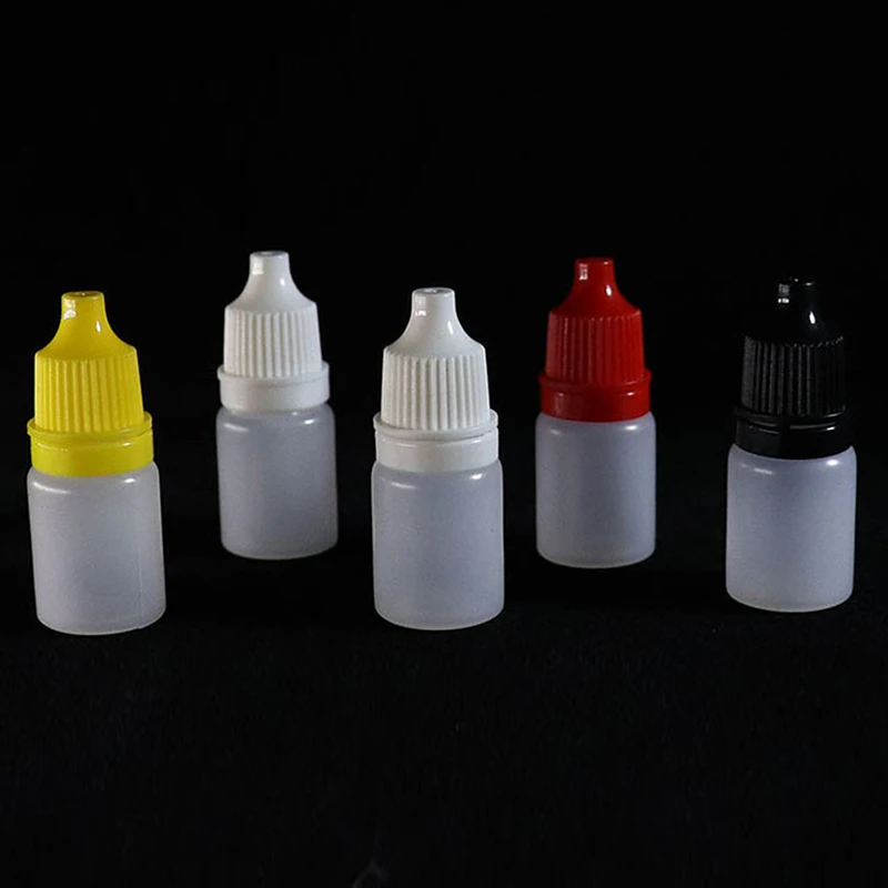 Flacone contagocce vuoto in plastica PET da 50 pezzi Flacone per acqua trasparente per occhi liquidi da 5 ml