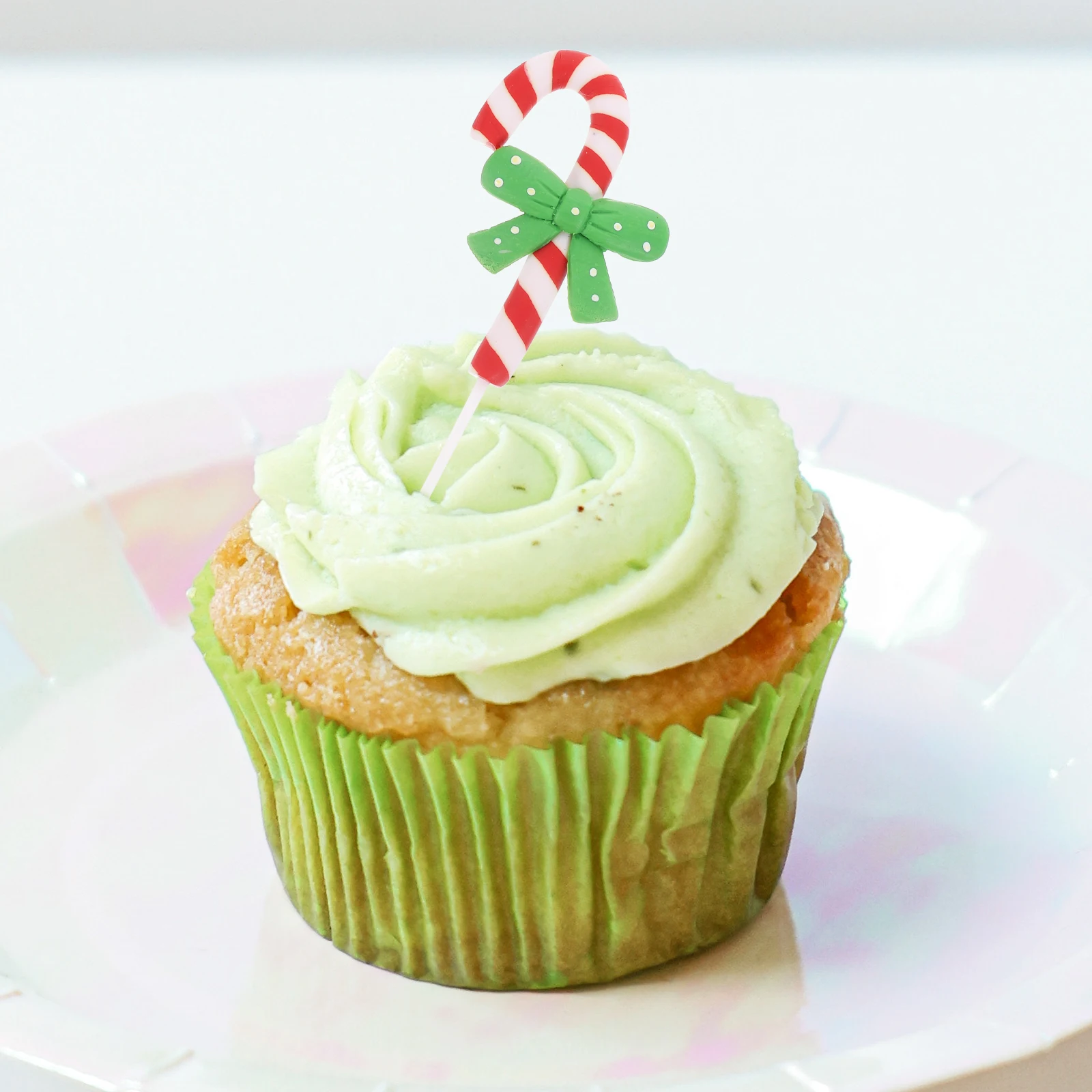 

8pcs Christmas Cake Decorating naments Cupcake Picks Cane Toppers Supplies Cute Exquisite DIY Party Jelly Bread Fruit Topper