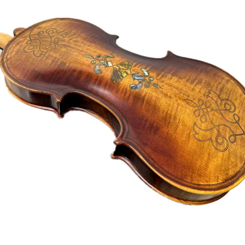 Strad style Song Maestro 4/4 violin Inlay nice shell back ,mellow and elegant sound #14318