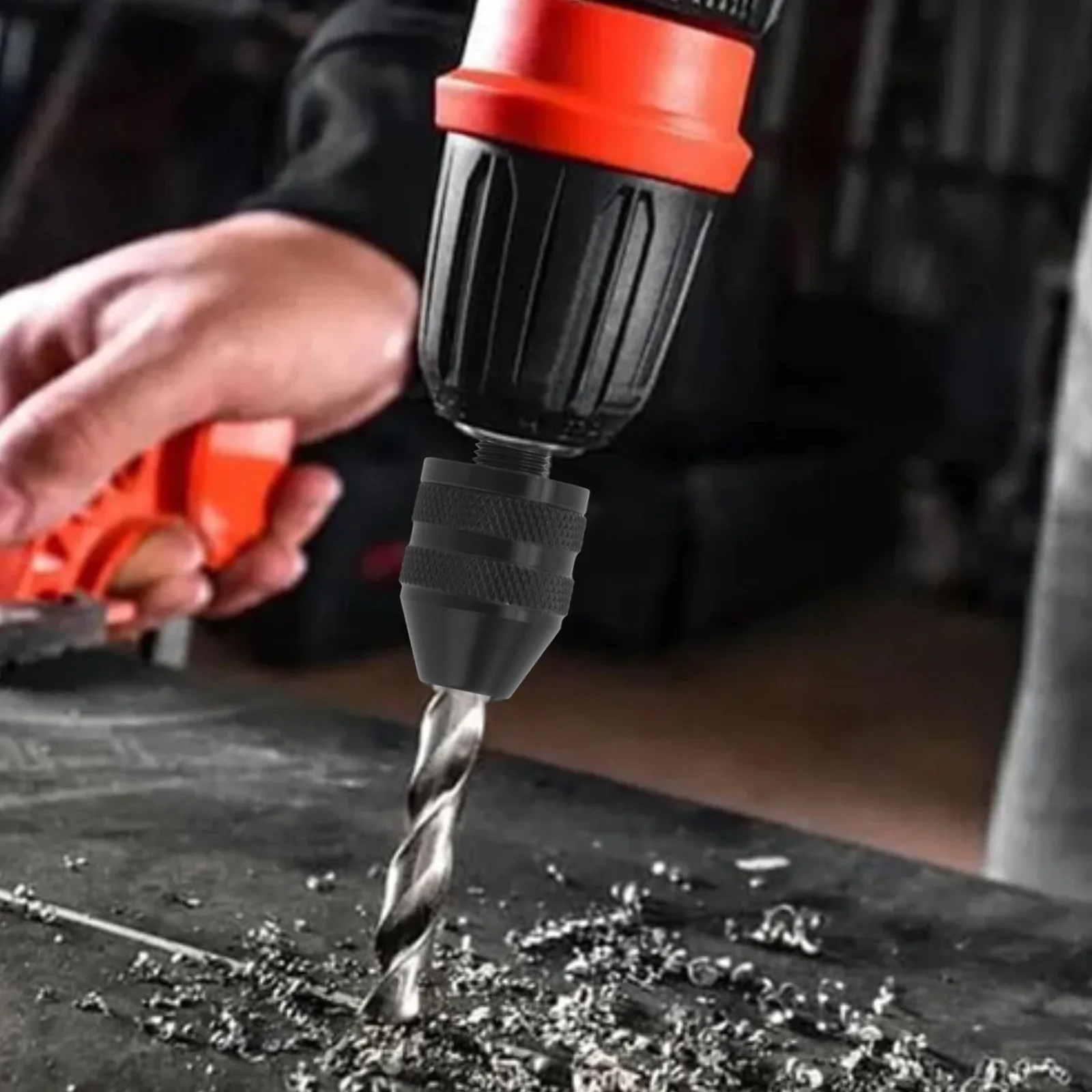 For Electric Drills Black Quick-change Chuck Keyless Drill Chuck For Easy Bit Changes Quick Change Hexagonal Handle