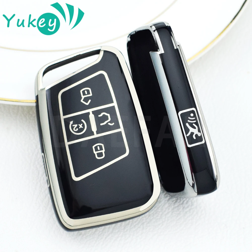 4 Buttons Car Key Case Cover for VW 2018 Atlas Tiguan Golf 7 Magotan Replacement Smart Keyless Holder Protector