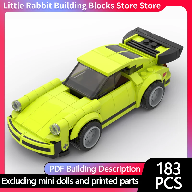 Speed Racing Car Model MOC Building Bricks Turbo Top Tier Sports Car Modular Technology Children Holiday Gifts Assemble Toy Suit