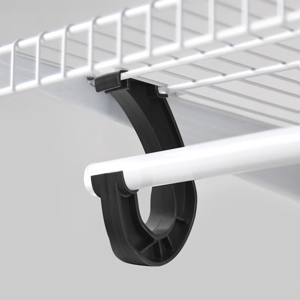 ABRU-Hanging Closet Pole Support Closet Rack Bar Bracket Robuste J-förmige Closet Bracket