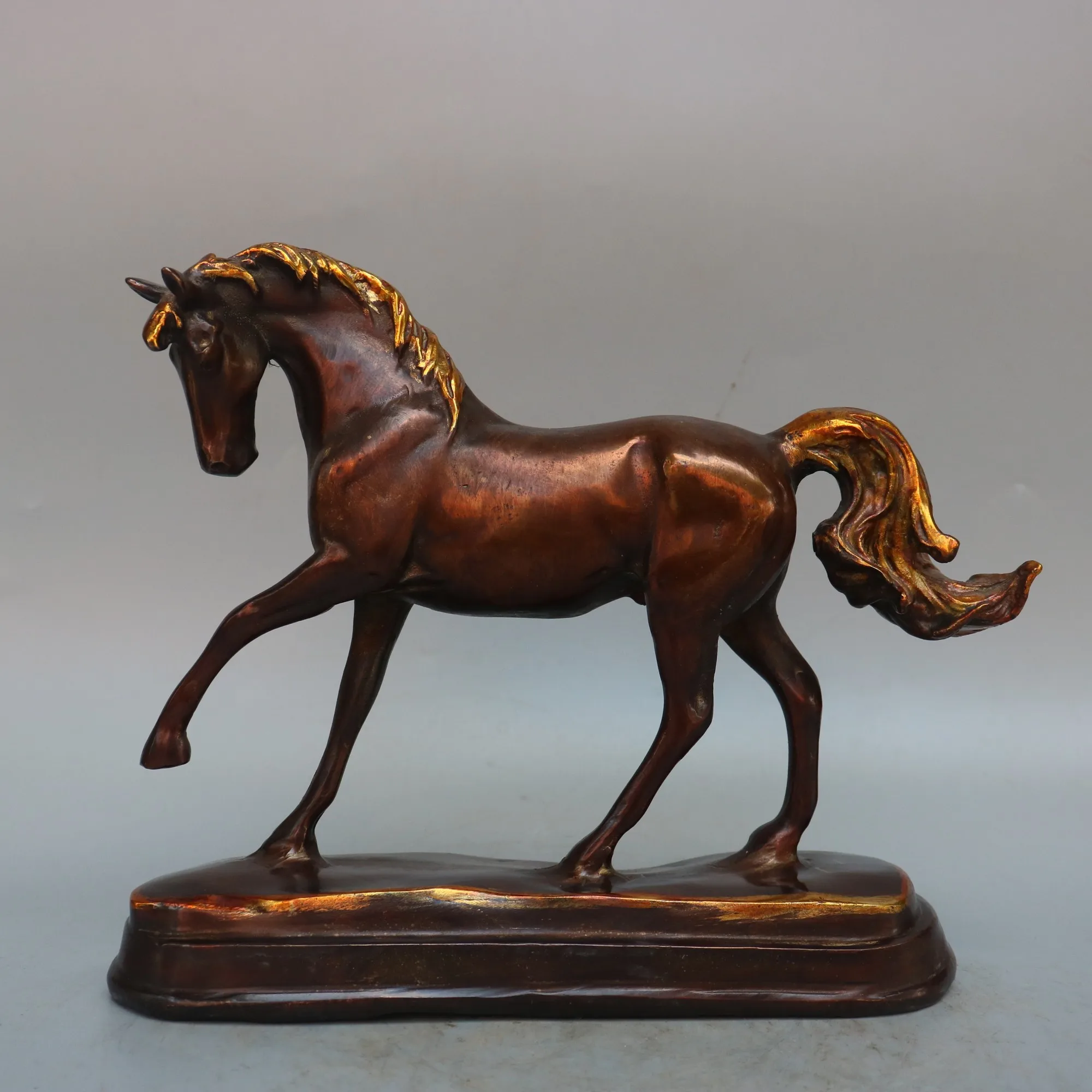 Bronze Statue Horse brass, length 22, width 6.5, height 19cm, weight 1.16kg