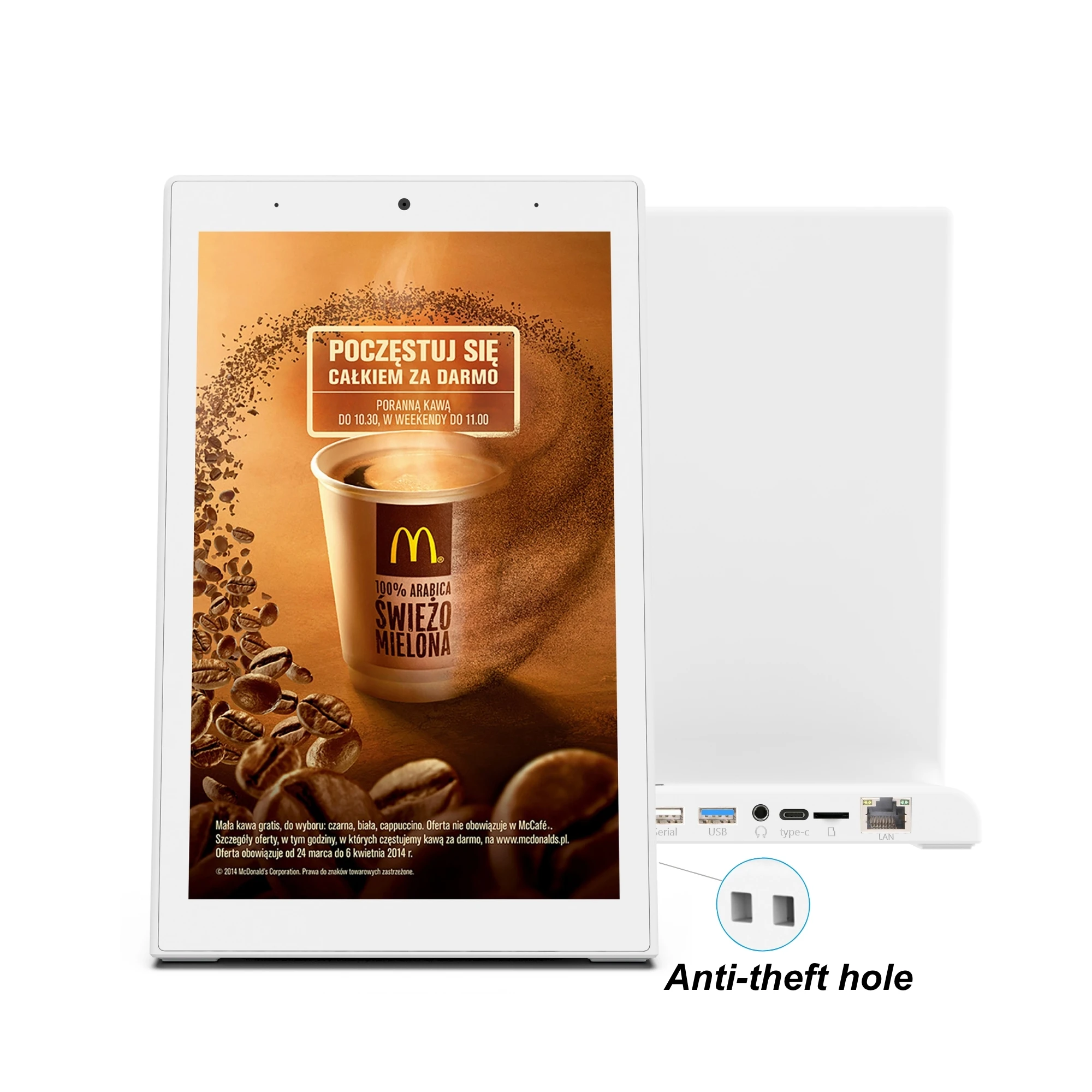 

Touch Screen 10.1 Inch Desktop LCD Capacitive Android 11 Tablet L Shape Restaurant Customer Tablet Ordering for Restaurant