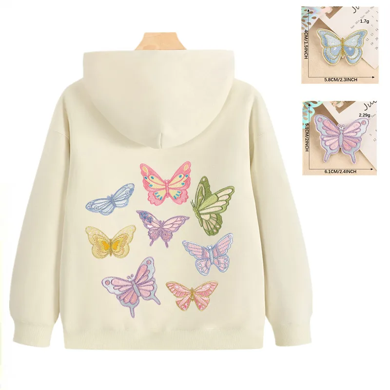 

Beautiful Butterfly Stick on Patches ,Multiple Shapes Butterfly Embroidered Sew On Patches for Hat Bags Jacket Dress T-Shirt