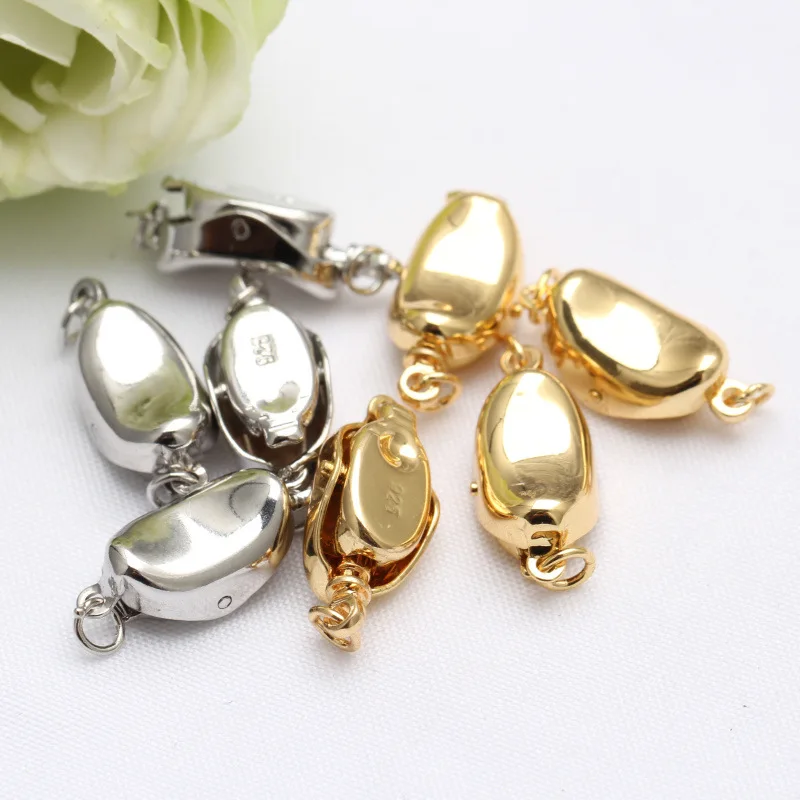 10pcs18k Color Preserved Gold Insert Rod Buckle Necklace Connection Buckle DIY Bracelet Head Pearl Joint Buckle Ingot
