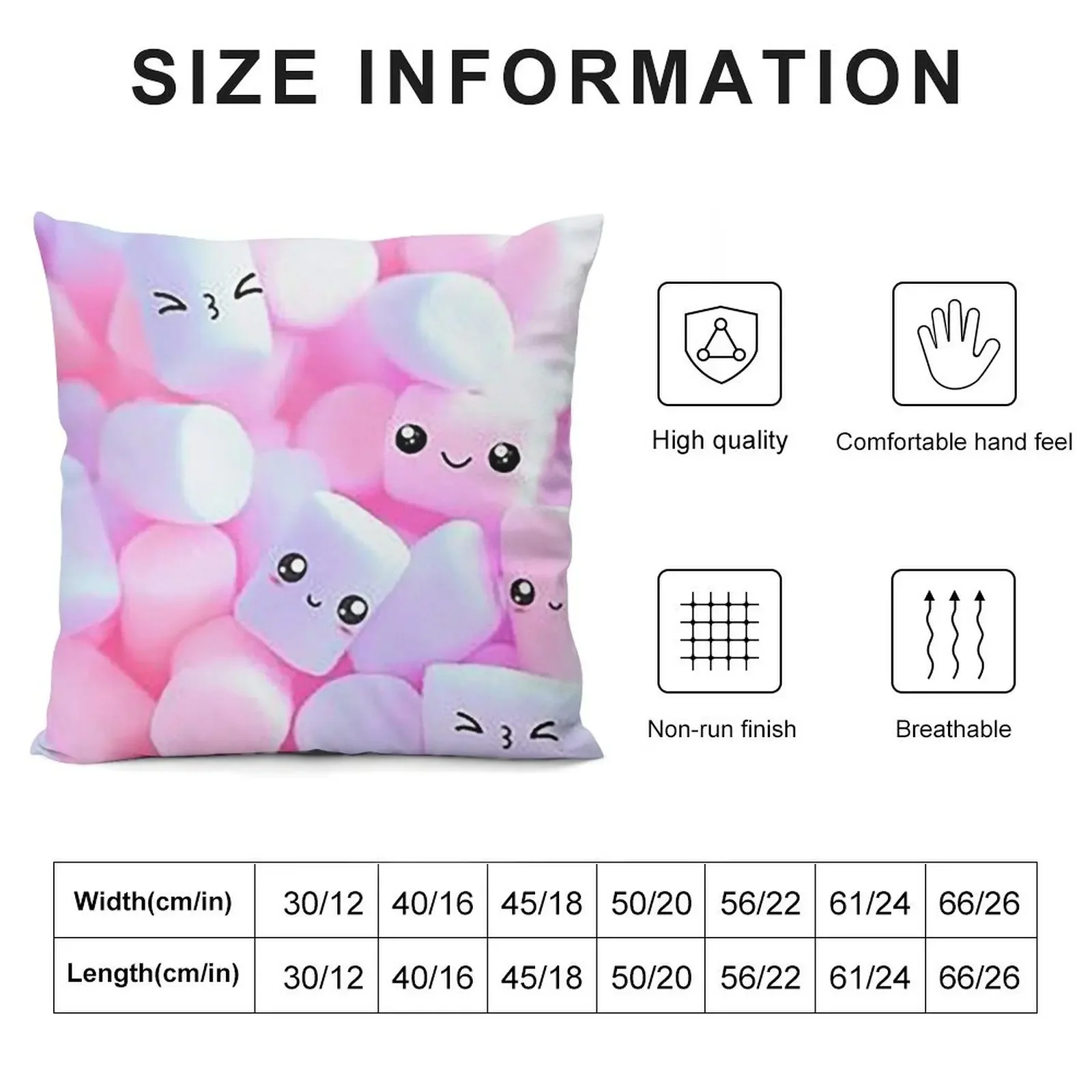 Funny marshmallow Throw Pillow Decorative Sofa Cushion Pillow Covers Decorative Sofa Cover pillow