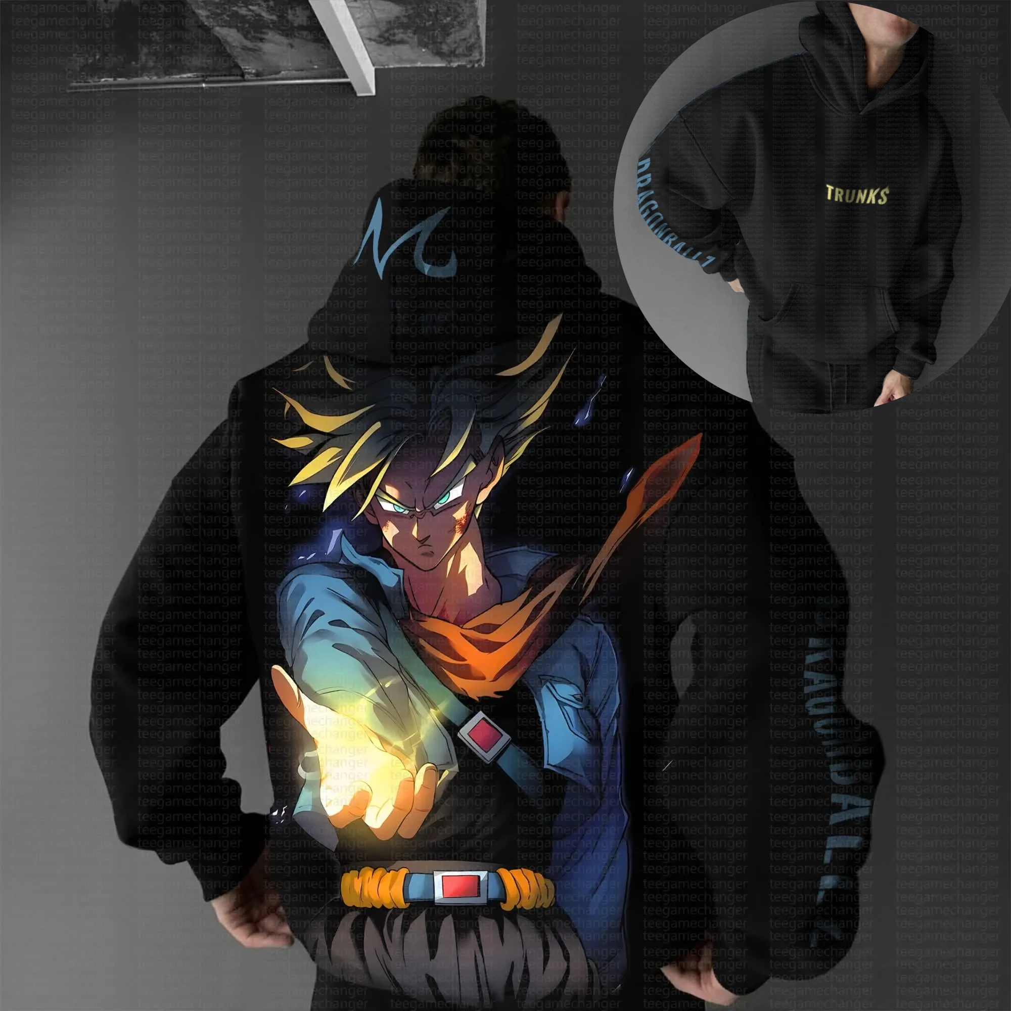

Teegamechanger Dragon Ball Z Trunks Majin Buu Anime Hoodie Men Streetwear Fashion Cartoon Print Sweatshirt Casual Cosplay
