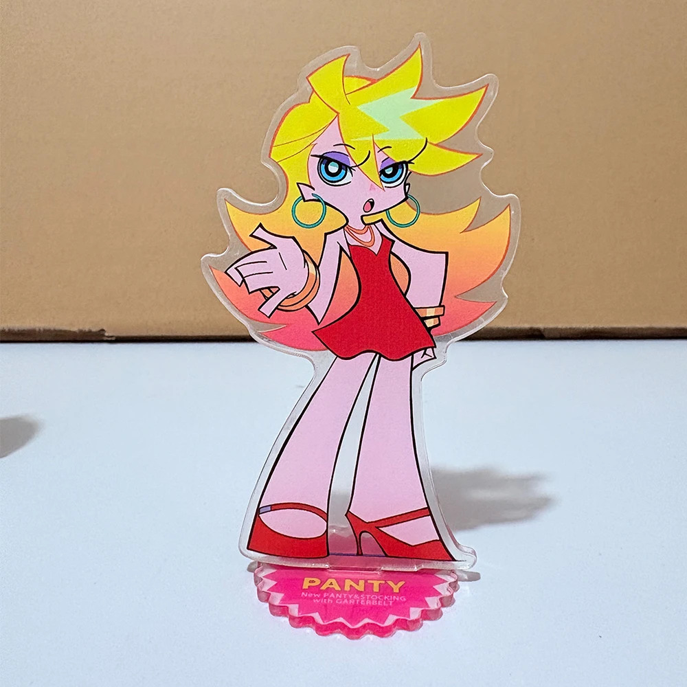 أنيمي اللباس الداخلي والتخزين مع Garterbelt الشكل الاكريليك حامل حلية لطيف سطح المكتب نموذج الديكور تأثيري الدعائم المشجعين هدية 10 سنتيمتر