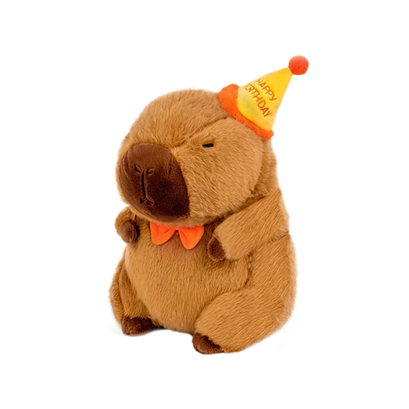 Capybara Plush Doll Cuteanime Fluffty Toy Kawaii Plushie Happy Birthday Doll Gift For Girl Friend Soft Stuffed Animals