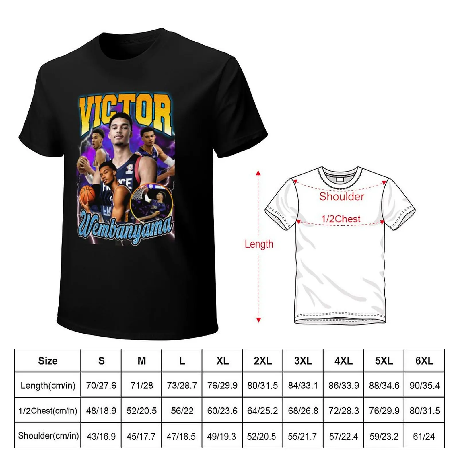 Wembanyama Victor shirt T-Shirt man t shirts graphic T-Shirt