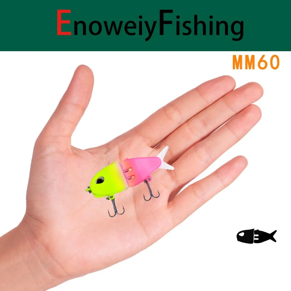 Deep Diving 2Segment Fishing Lures 3D Printed 6cm/6.5g Bionic Bait 3d Eyes Lifelike Eyes Plastic Hard Crank lure