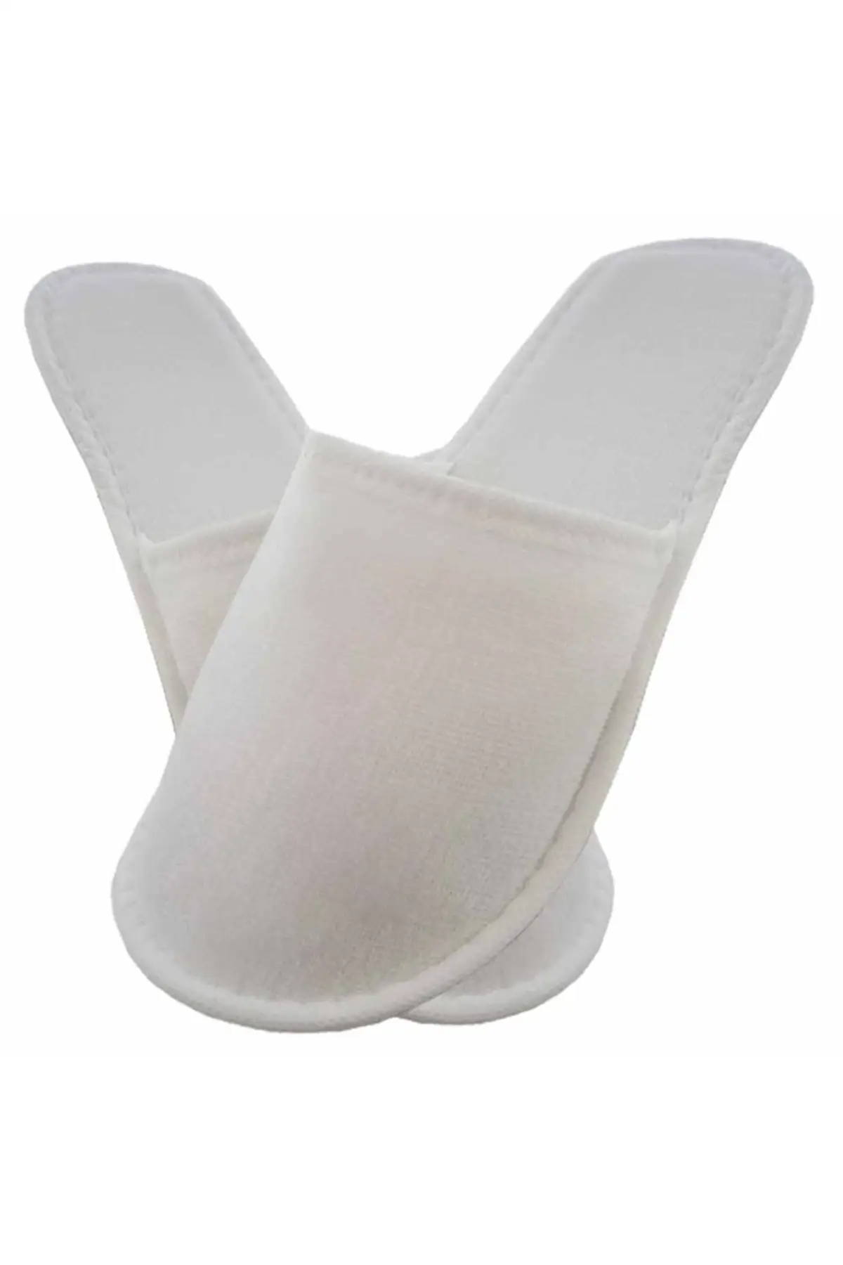 First Quality Disposable Hotel Slippers 100 Pairs Single Layer Towel White