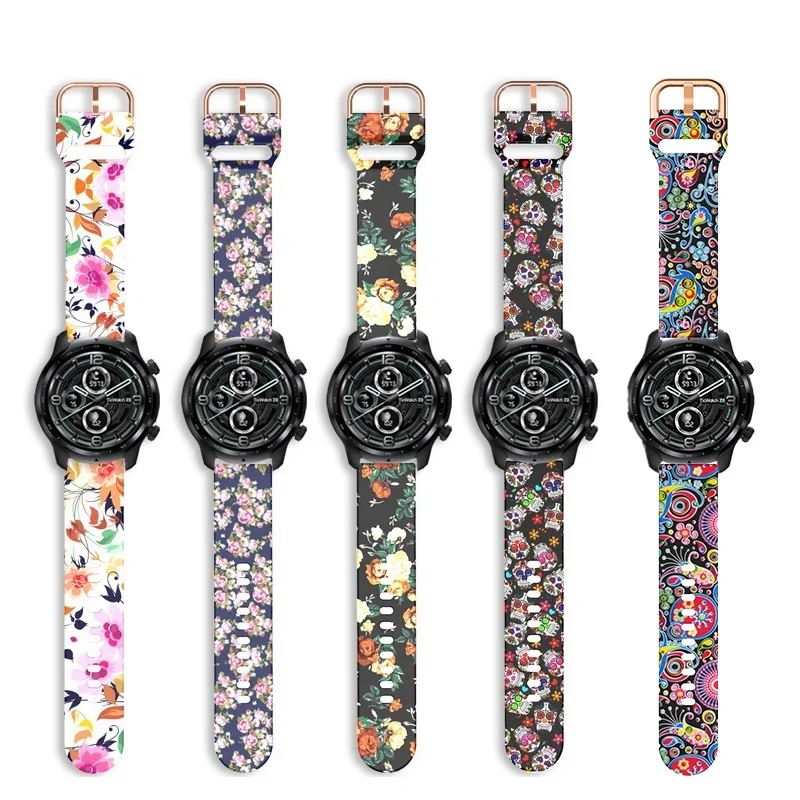 

Ремешок силиконовый для смарт-часов Ticwatch Pro3 GPS/GTX/E2/S2/2020