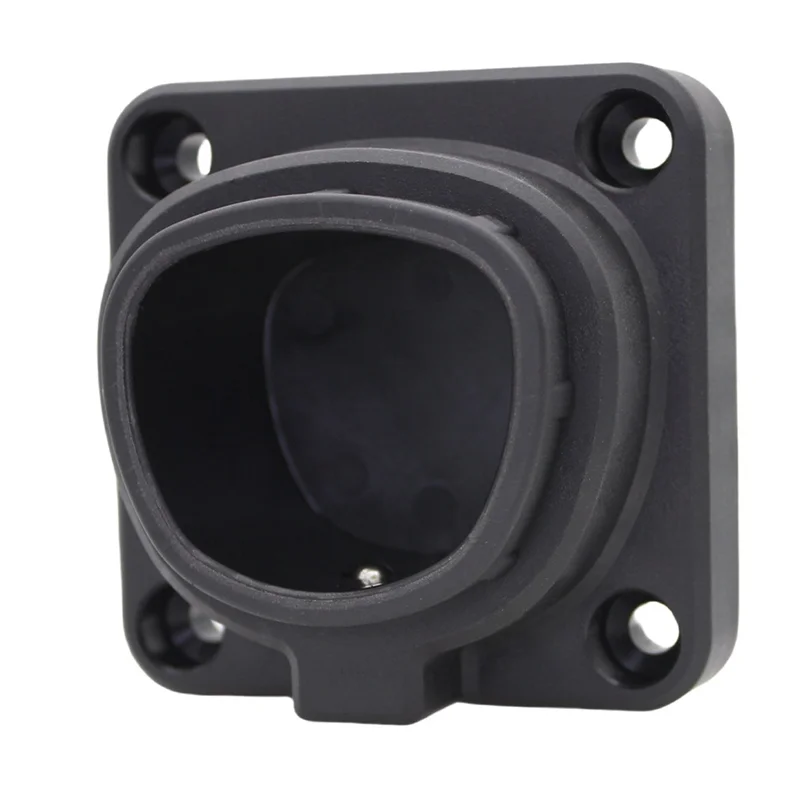 N84R EV Charger Nozzle Holster Dock With Automatic Lock And Reinforcing Ribs Wall-Mount For NACS & Tesla Connectors