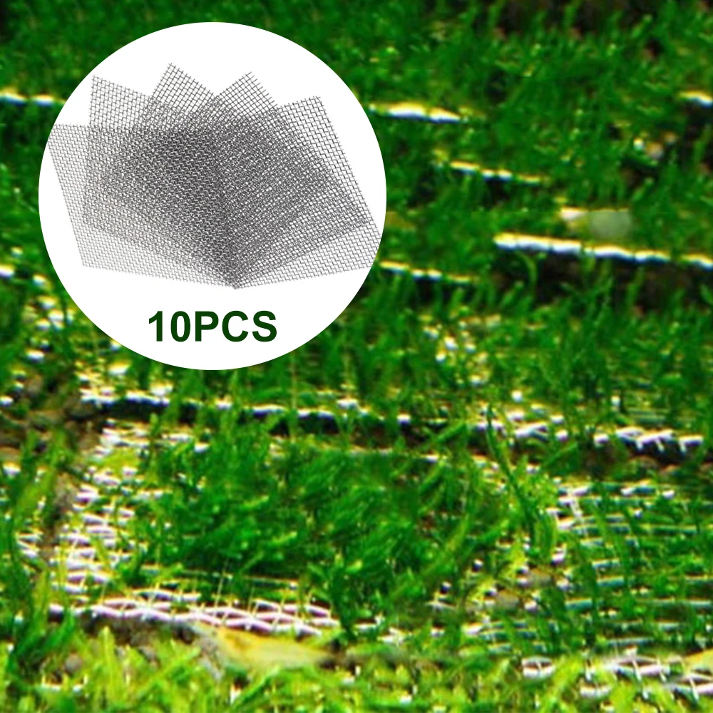 10PCS Aquarium Stainless Steel Wire Mesh Pad Moss Water Grass Fixed Landscape Decoration Fish Tank Stainless Steel Wire Mesh Pad