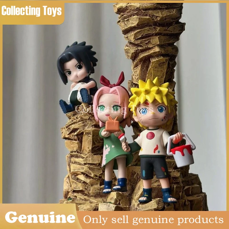 Caja Sorpresa Original de Pop Mart, Serie Naruto Shippuden: Tiempo de Niños, Figura Coleccionable de Anime, Adorno de Escritorio, Juguetes Misteriosos