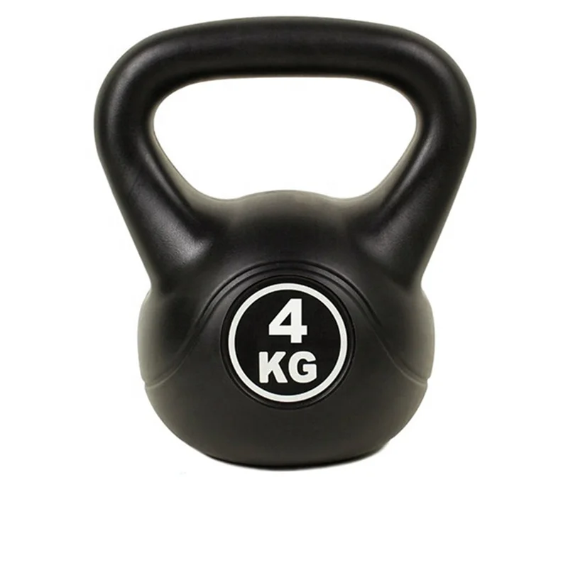 Wholesale Home Gym Black 2 4 6 8 10 12 Kg Fixed Kettle-bell Lady\'s Small Dumbbells Cement Plastic Kettlebell