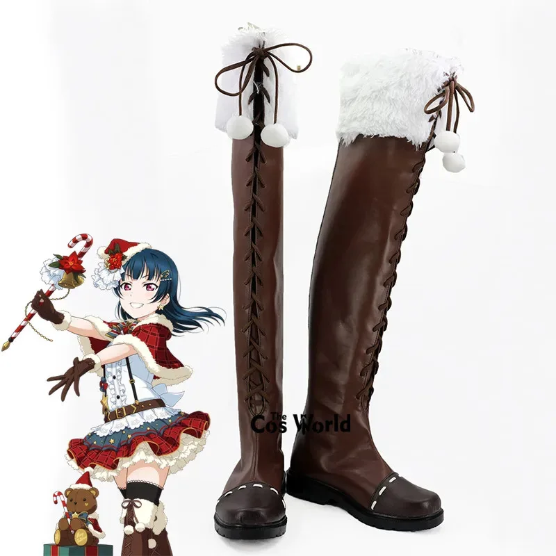 

Love Live Sunshine Aqours Christmas Tsushima Yoshiko Anime Customize Cosplay Shoes Boots