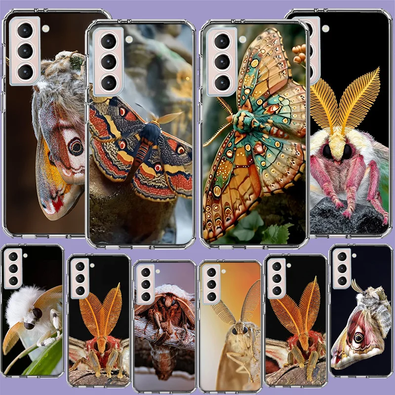 Moth Macro Phone Case for Samsung A16 A17 A26 A36 A56 A57 A55 A54 A37 A15 A25 A35 A14 A24 A34 Galaxy Note 20 10 A07 A06 A04S A05
