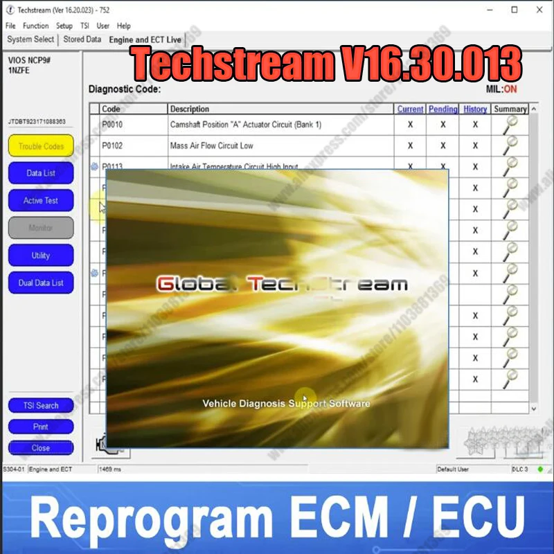 Techstream V16.30.013 scan tool for Toyota Lexus and Scion cars diagnose customer setting programming reprogramming (ECM/ECU)