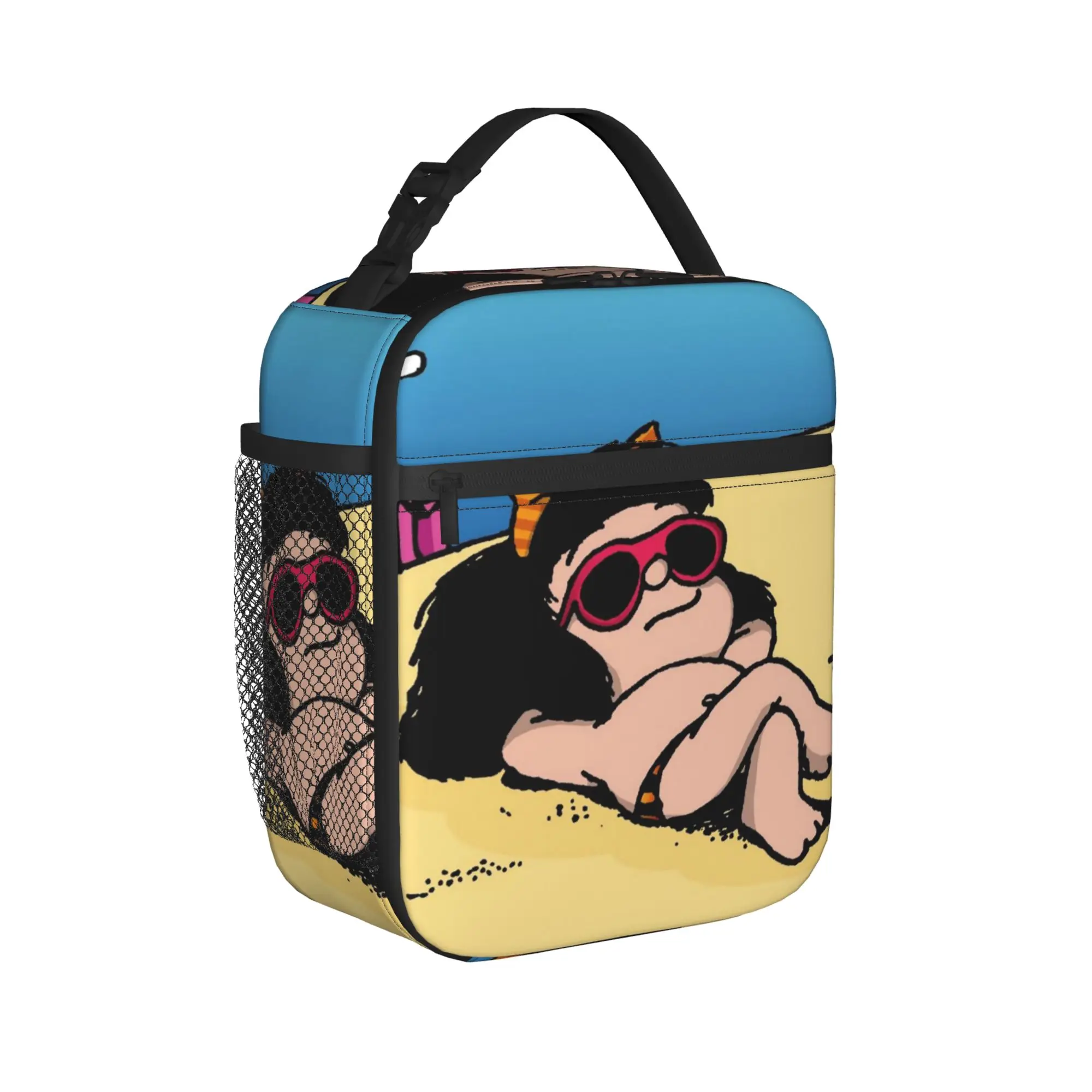 Mafaldas Insulated Lunch Bags Large Amine Cartoon Meal Container Cooler Bag Lunch Box Tote Work  Outdoor Food Handbags