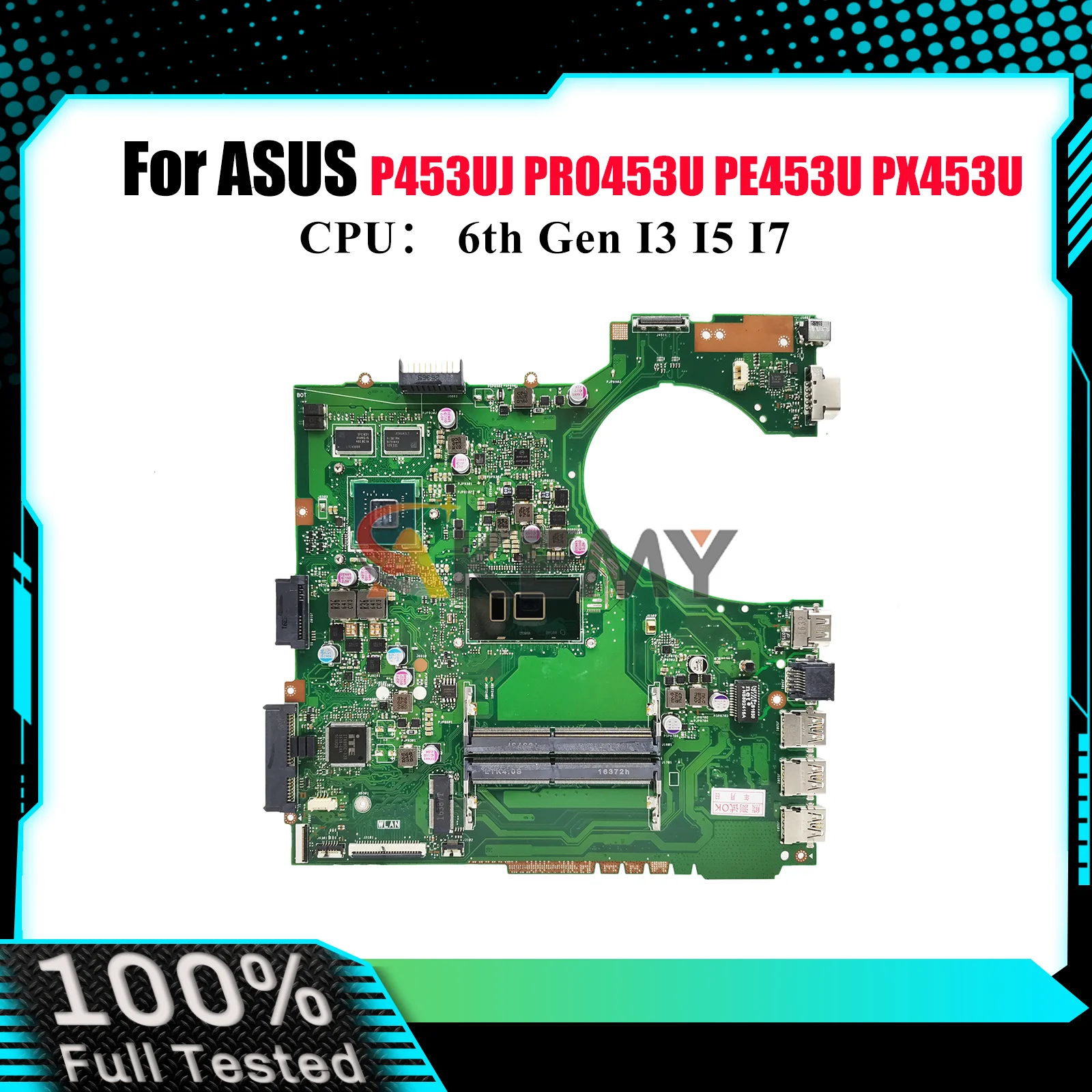 

P453UJ Материнская плата для ноутбука ASUS ProArt PRO453U PX453U P453U P453UJ PE453U Материнская плата для ноутбука с процессором I3 I5 I7 100% тест в порядке