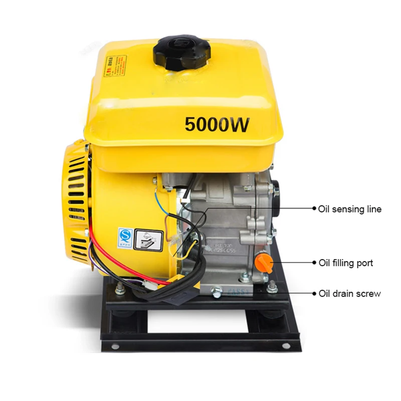 7KW Electric Vehicle Gasoline Generator Range Extender Electric Start Automatic Frequency Conversion Electric Tricycle Generator