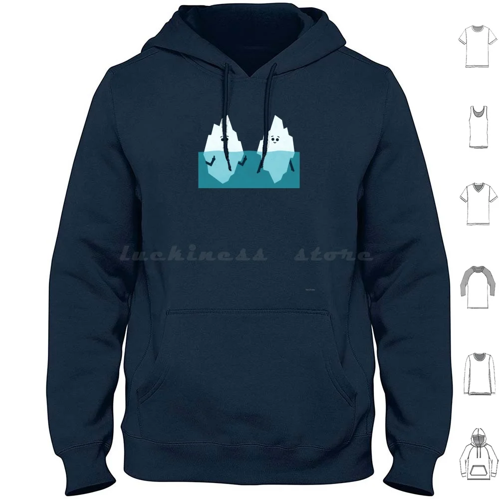 Not So Niceberg Hoodies Long Sleeve Iceberg Middle Finger Mood Cute Funny Surface Humor Silly Ocean Teo Zirinis