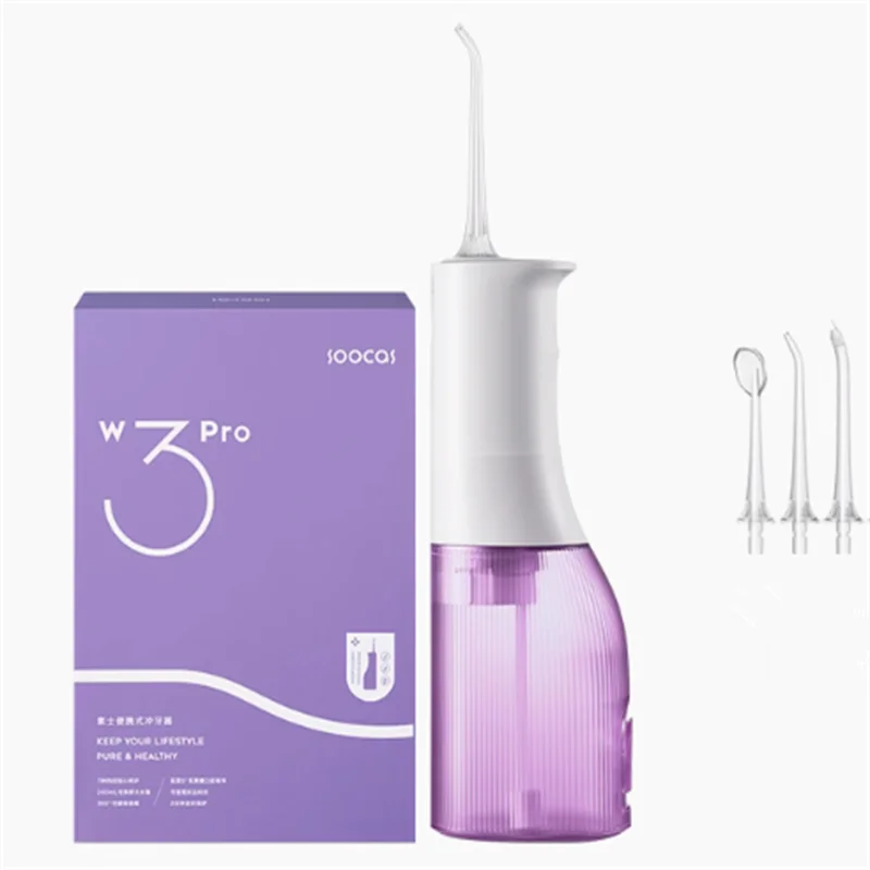 SOOCAS W3 Pro Oral Irrigator 4 Type Nozzle Dental water jet 80 Days Of Battery Life Water Flosser Teeth Whiteing Cleaner